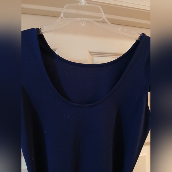 Derek Heart Medium navy mini dress with Hot orange neon belt - Picture 3 of 8